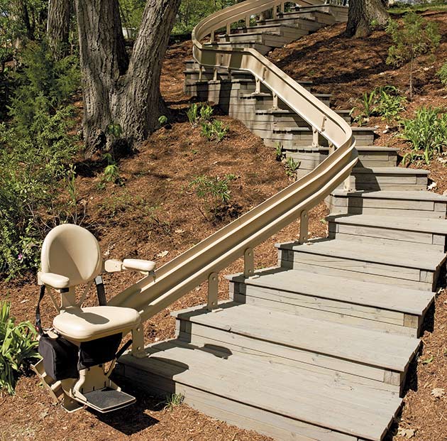 Irvine outdoor outside exterior stairway staircase glide bruno cre-2010e 
