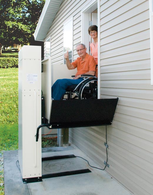 Irvine vertical platform vpl wheelchair porch lift