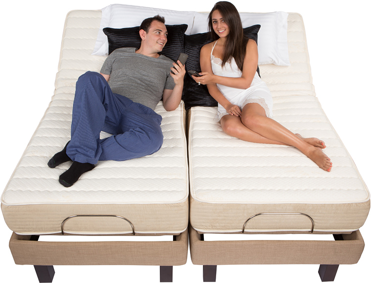Irvine dual king-size adjustable beds and latex mattresses