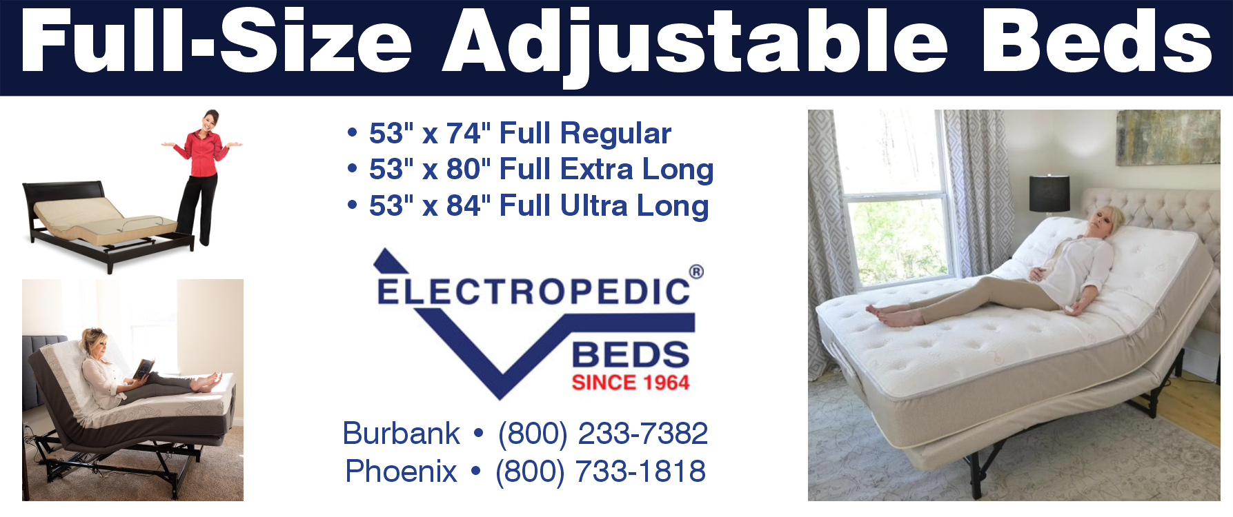 Irvine full size adjustable beds