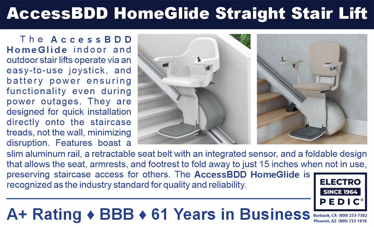 Electropedic Irvine AccessBDD HomeGlide stair lift