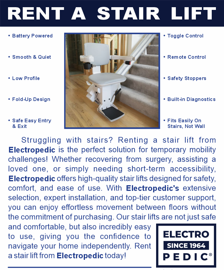 Electropedic Irvine Rent A Stair Lift Chair